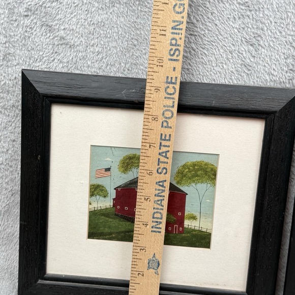 Warren Kimble Folk Art Red Barn American Print Framed Glass Country Decor Lot - Picture 5 of 7